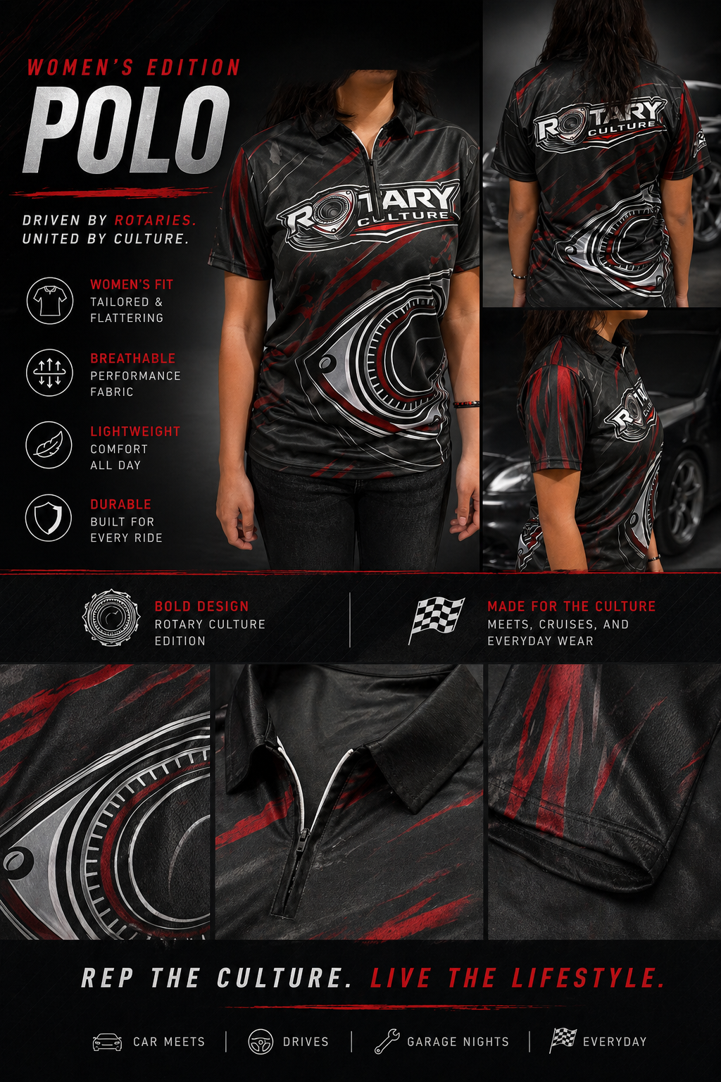 Brap! Culture- Rotary Culture Edition Women's Polo Shirt