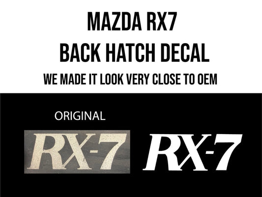 Mazda RX-7 Back Hatch Decal – OEM Style